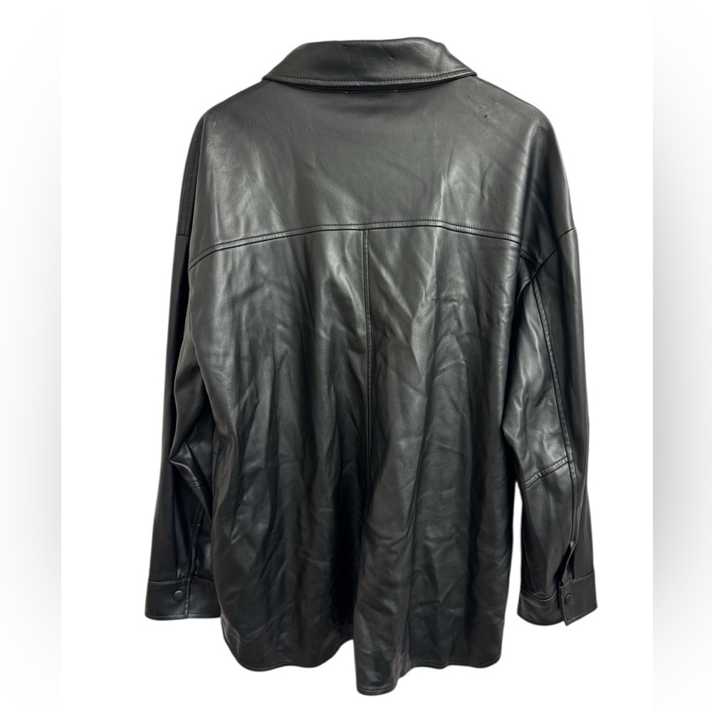 Primark Classic Black Leather Jacket - Picture 3 of 5